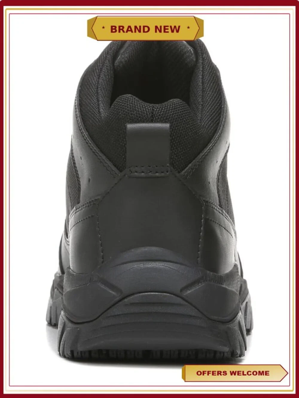 Slip Resistant Athletic Work Boots Leather Upper Gel Cushion